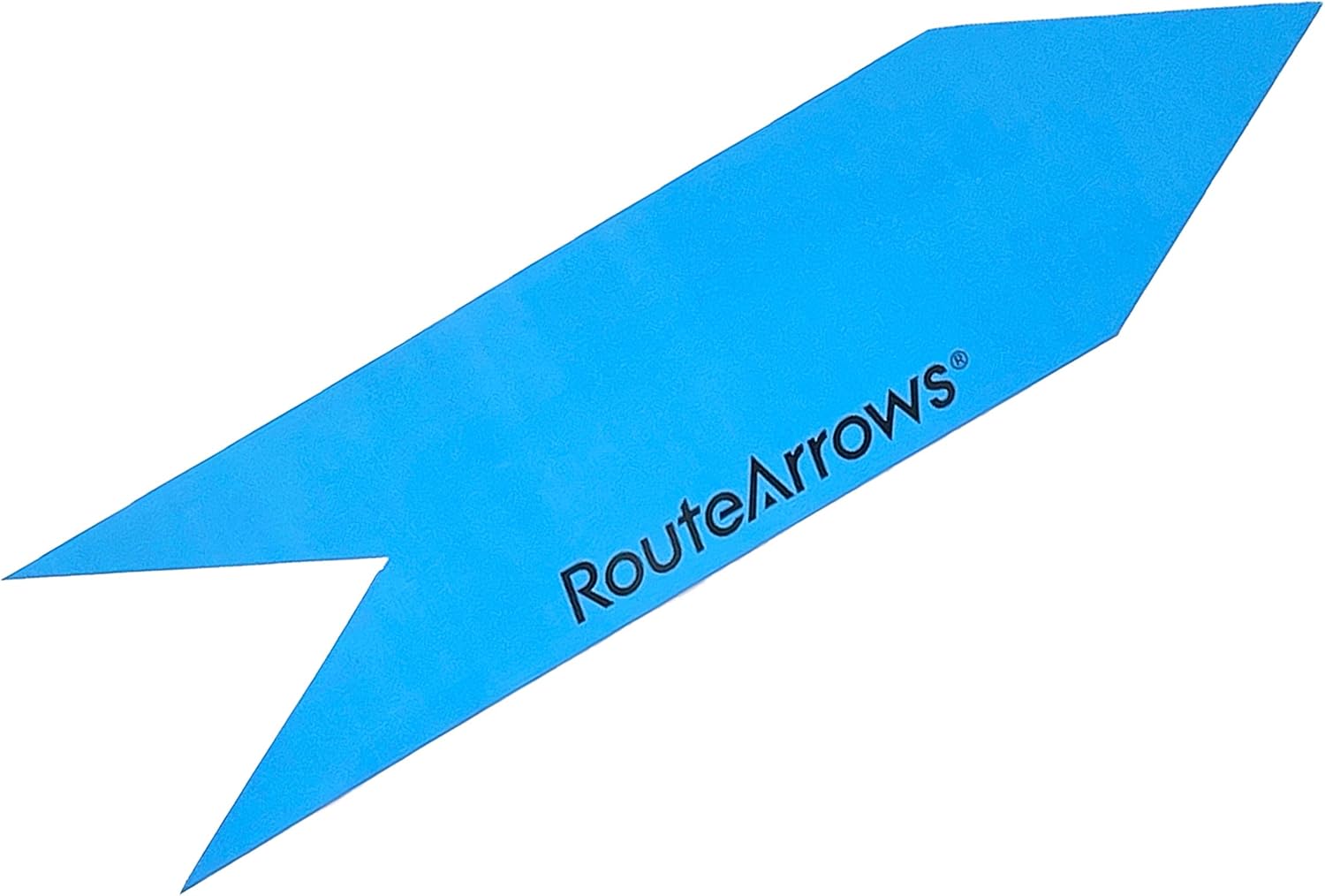 250 Pack ($.40/Arrow) Strong Adhesive Blue Arrow Stickers, Hi-Viz Directional Arrows Perfect for Outdoor Pavements and Most Indoor Floor Types
