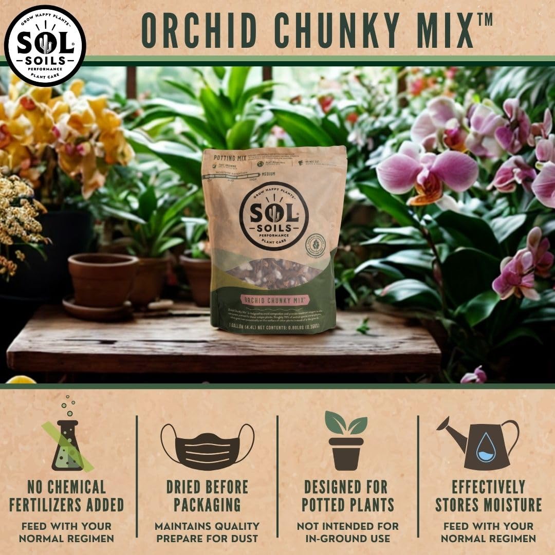 Sol Soils Mélange épais orchidée (2 litres)