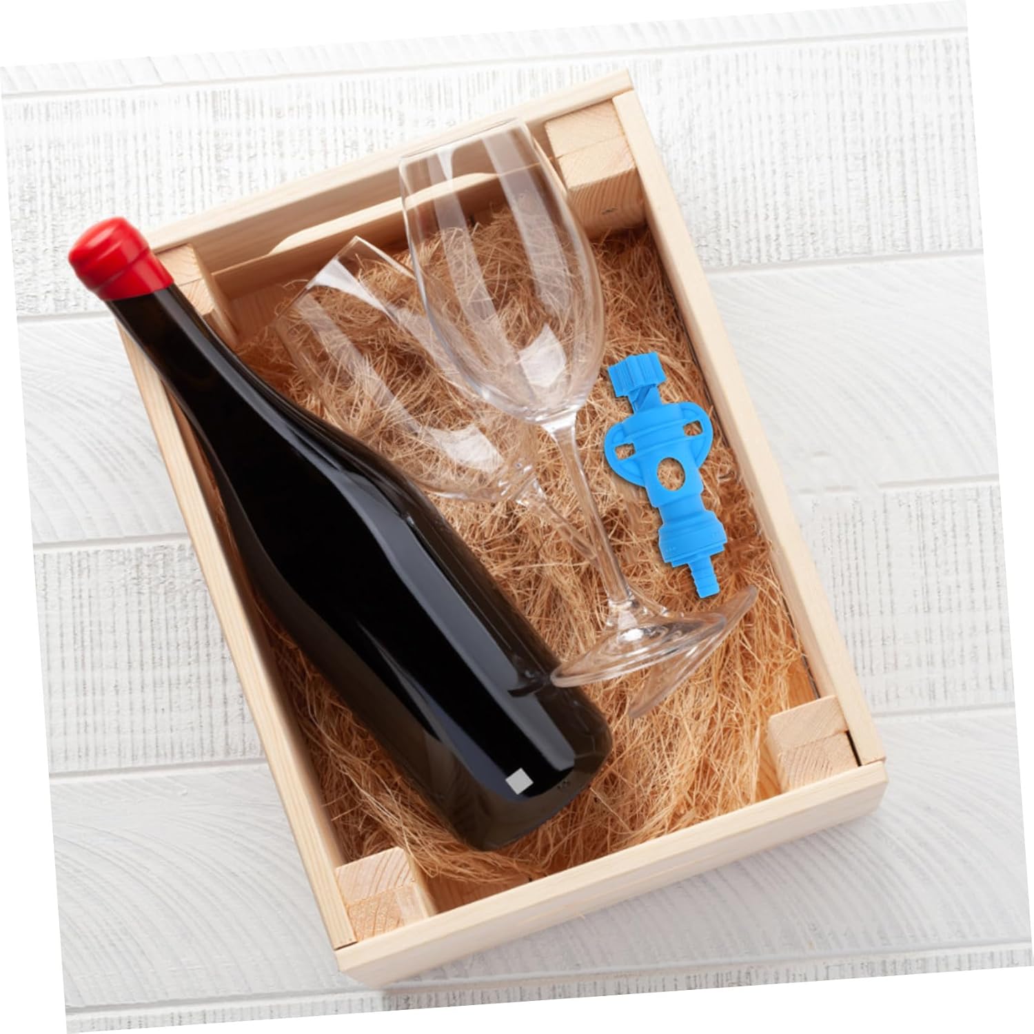Wine Bag Connector for Refill and Transfer, Blue Pp Quick Connect Fitting with Precise Flow Control, Versatile Application for Wine Pouches and Beer Bags in Bars and Restaurants