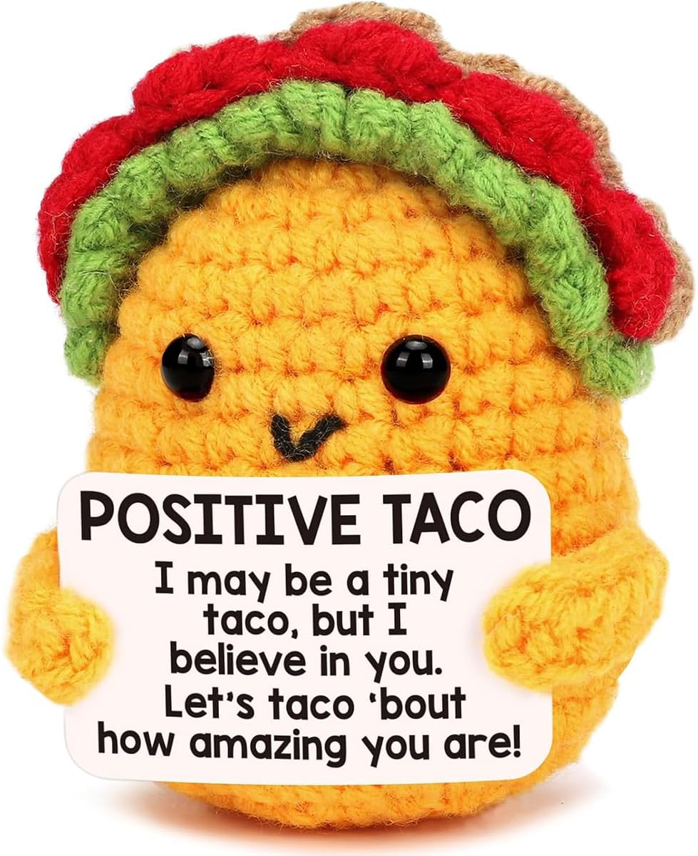Mini Funny Crochet Gifts, Inspirational Cute Animals Cute Stuff Things, Handmade Emotional Positive Decor, Birthday Gifts for woman - 193