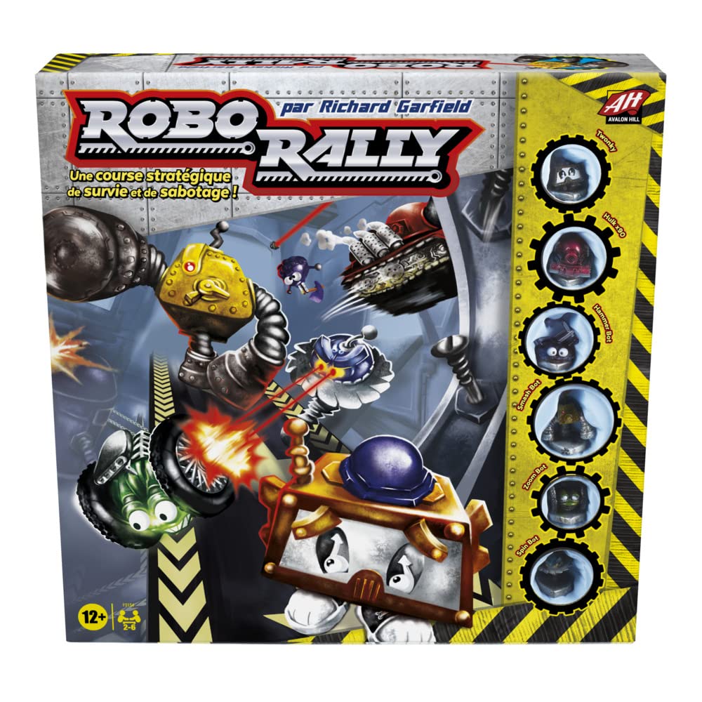 Avalon Hill Robo Rally, strategic board game, from 12 years old, for 2-6 players (French Version)