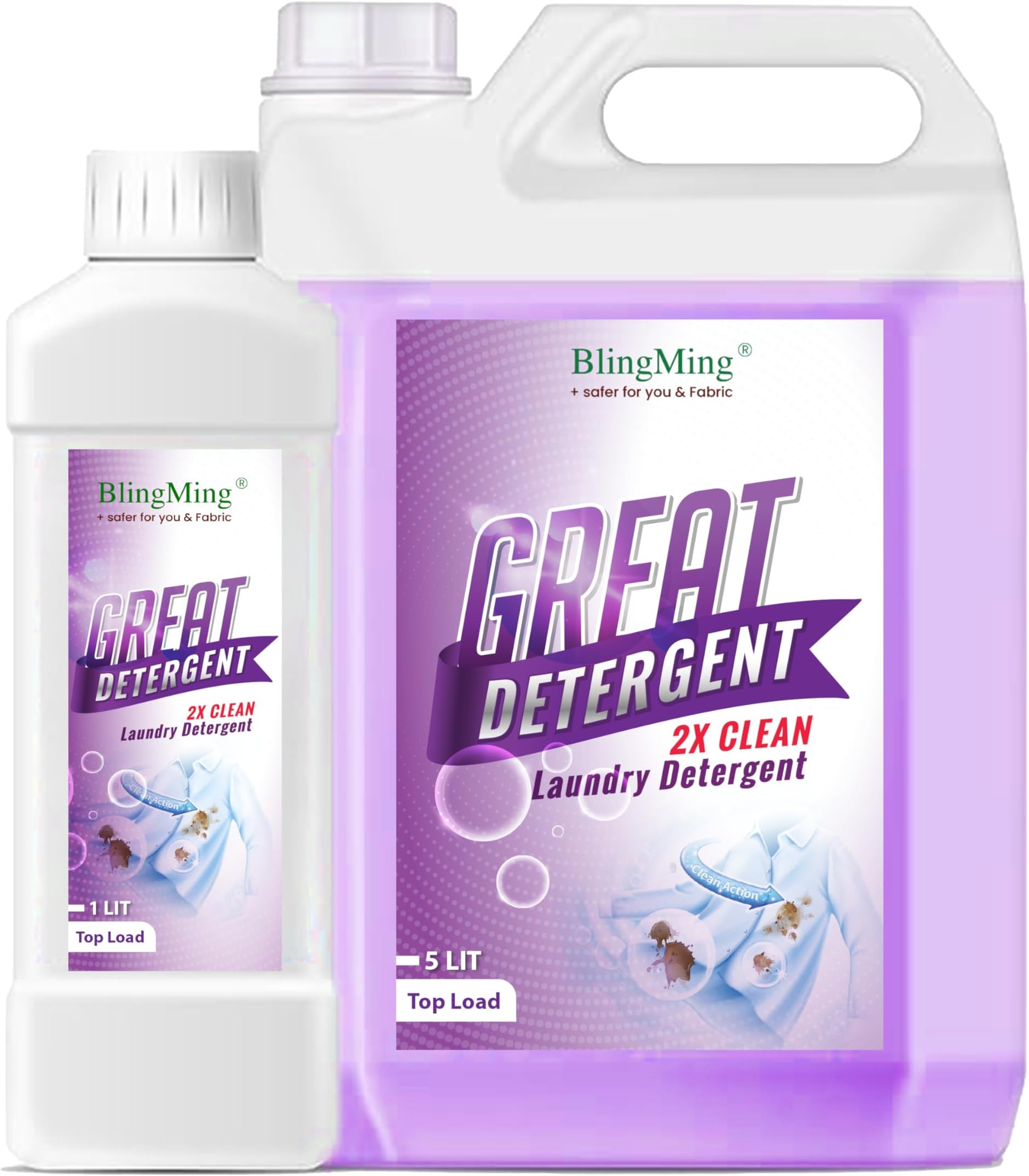 BlingMing Laundry Liquid for Fabric Care Plus Aroma Boost, Original Scent, attack tough stain better Laundry Liquid for Fabric Care Compatible For Front Load and Top Load Washing Machine (6 ltr)