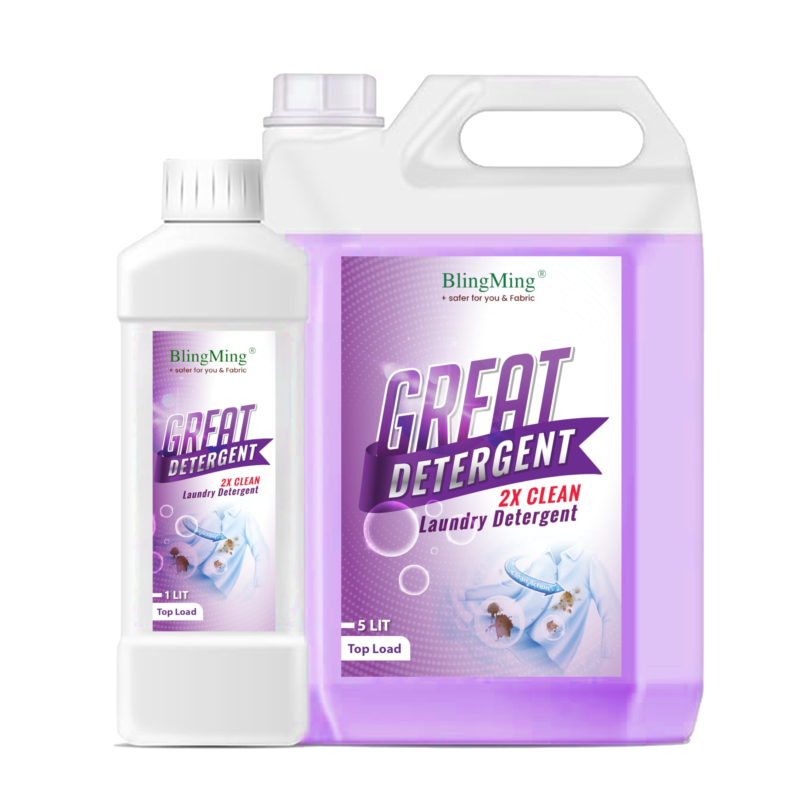 BlingMing Laundry Liquid for Fabric Care Plus Aroma Boost, Original Scent, attack tough stain better Laundry Liquid for Fabric Care Compatible For Front Load and Top Load Washing Machine (6 ltr)