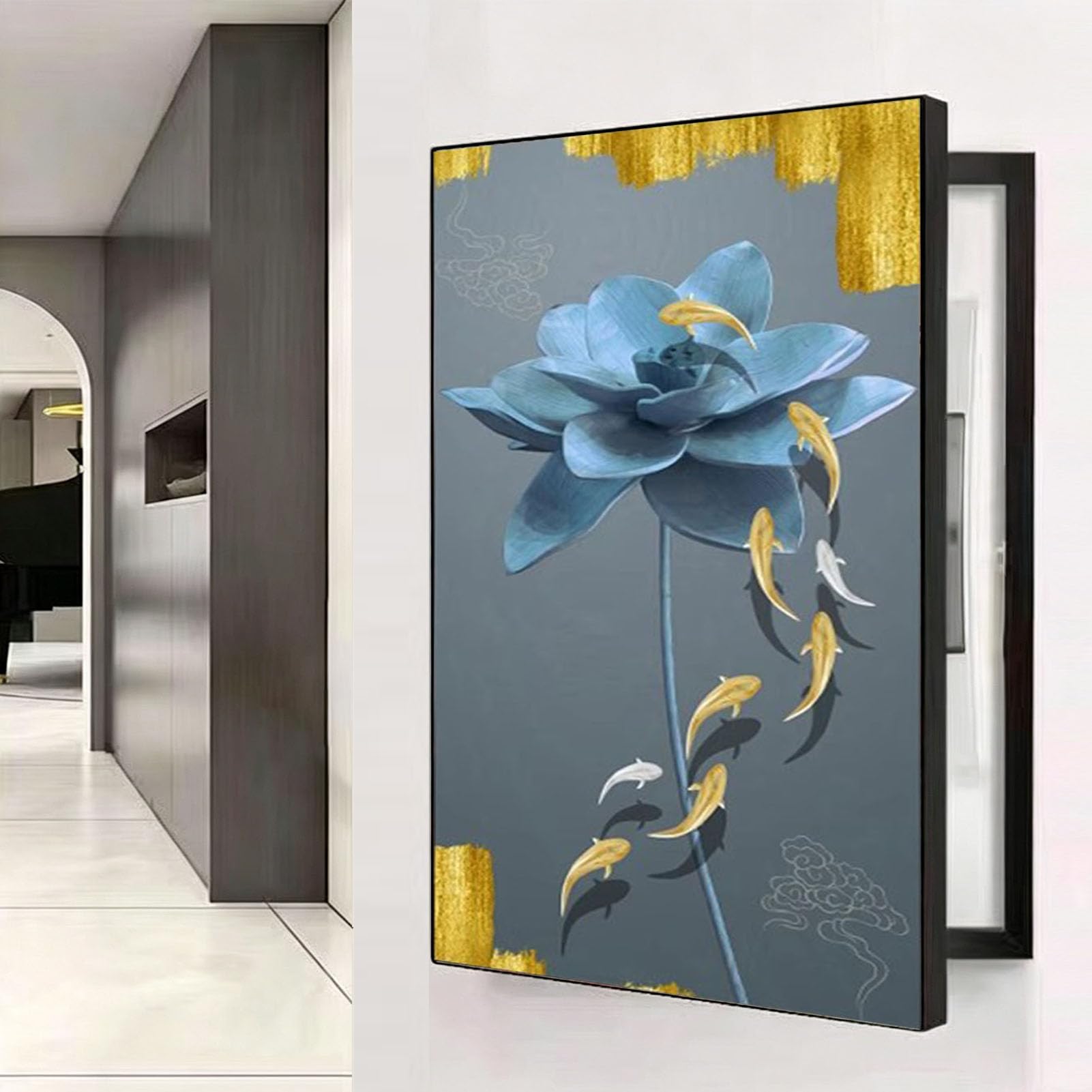 Scatola per contatore di elettricità, decorazione per pittura