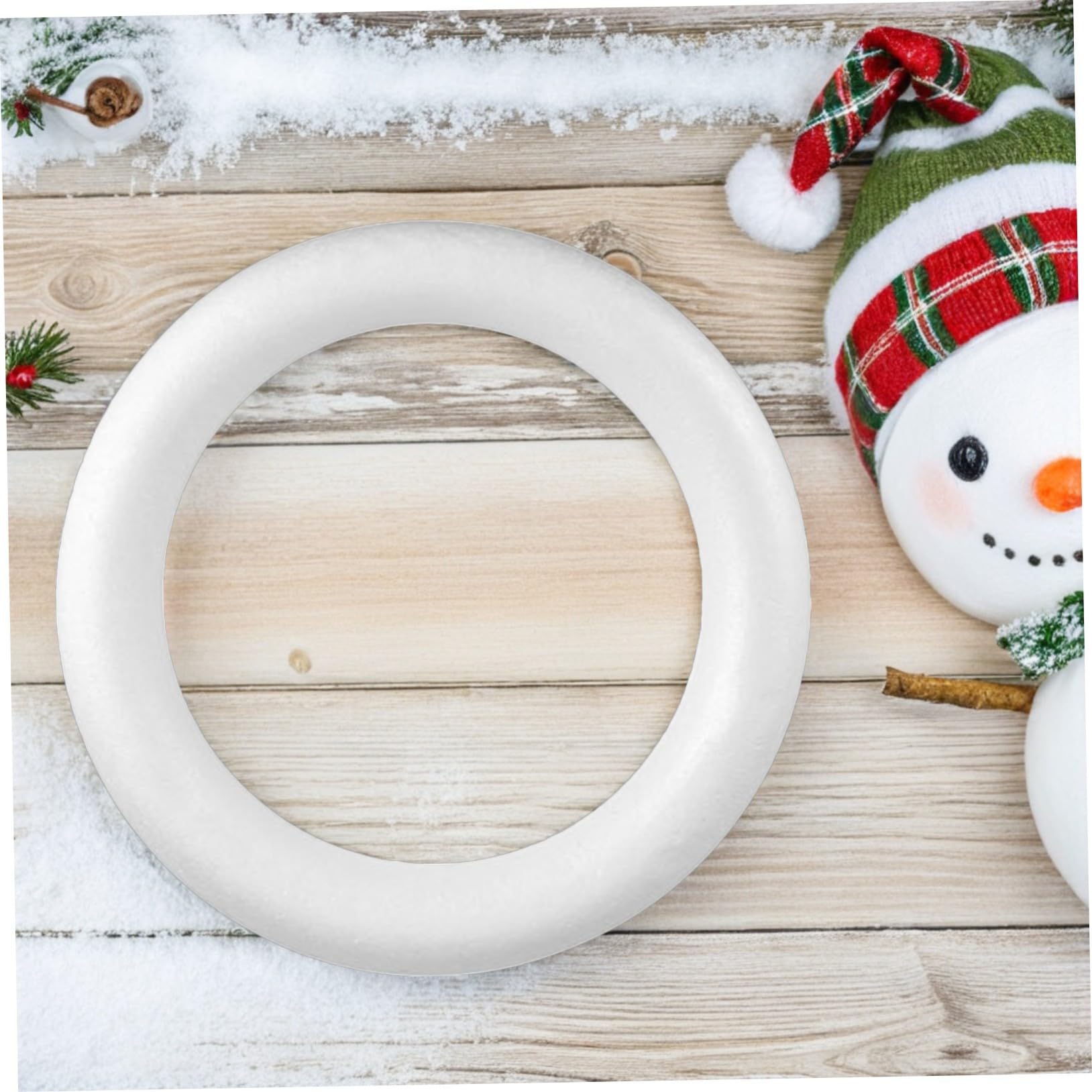 3pièces Kit De Couronne De Noël Mousse Ronde pour Décoration De Fêtes Travaux Manuels Et Mariages Cercles De Couronne Mousse pour Artisanat