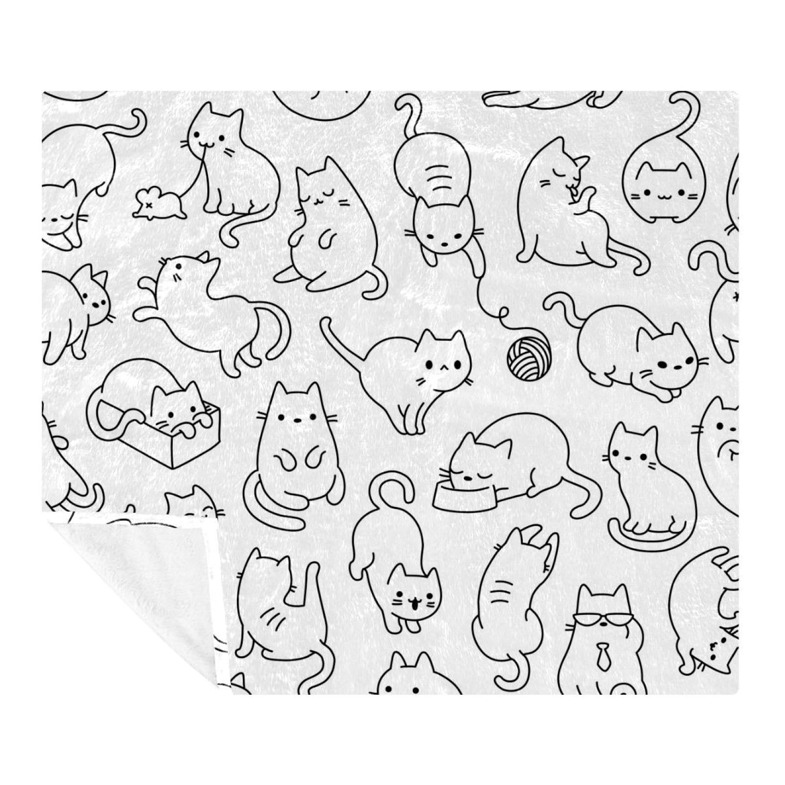 Couverture douce chat mignon pour des moments complices en famille