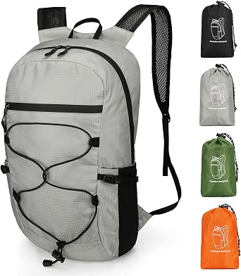 Small Hiking Backpack, 15L Nylon Ultralight Collapsible Backpack