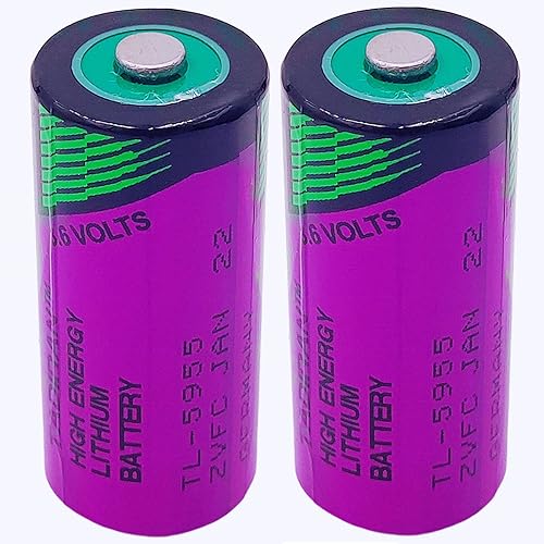2 baterías TL-5955 23AA 3.6V 1650mAh para Tadiran TL5955 3.6V TL-4955, SL-761, TL-2155, TL-5155, SL-361, Xeno XL-055F, PLC ER14335, batería de litio