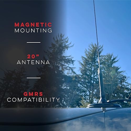 Miniatura 2 de Auténtico Nagoya UT-72G Super Carga Bobina de 19 pulgadas de montaje magnético (resistente) GMRS (462MHz) Antena PL-259, incluye adaptadores SMA