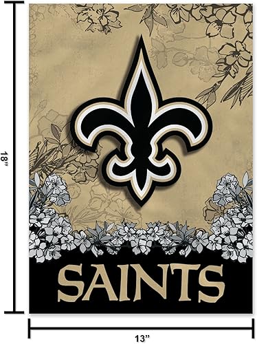 Miniatura 6 de Rico Industries NFL New Orleans Saints Primary - Bandera de jardín de doble cara de 13 x 18 pulgadas