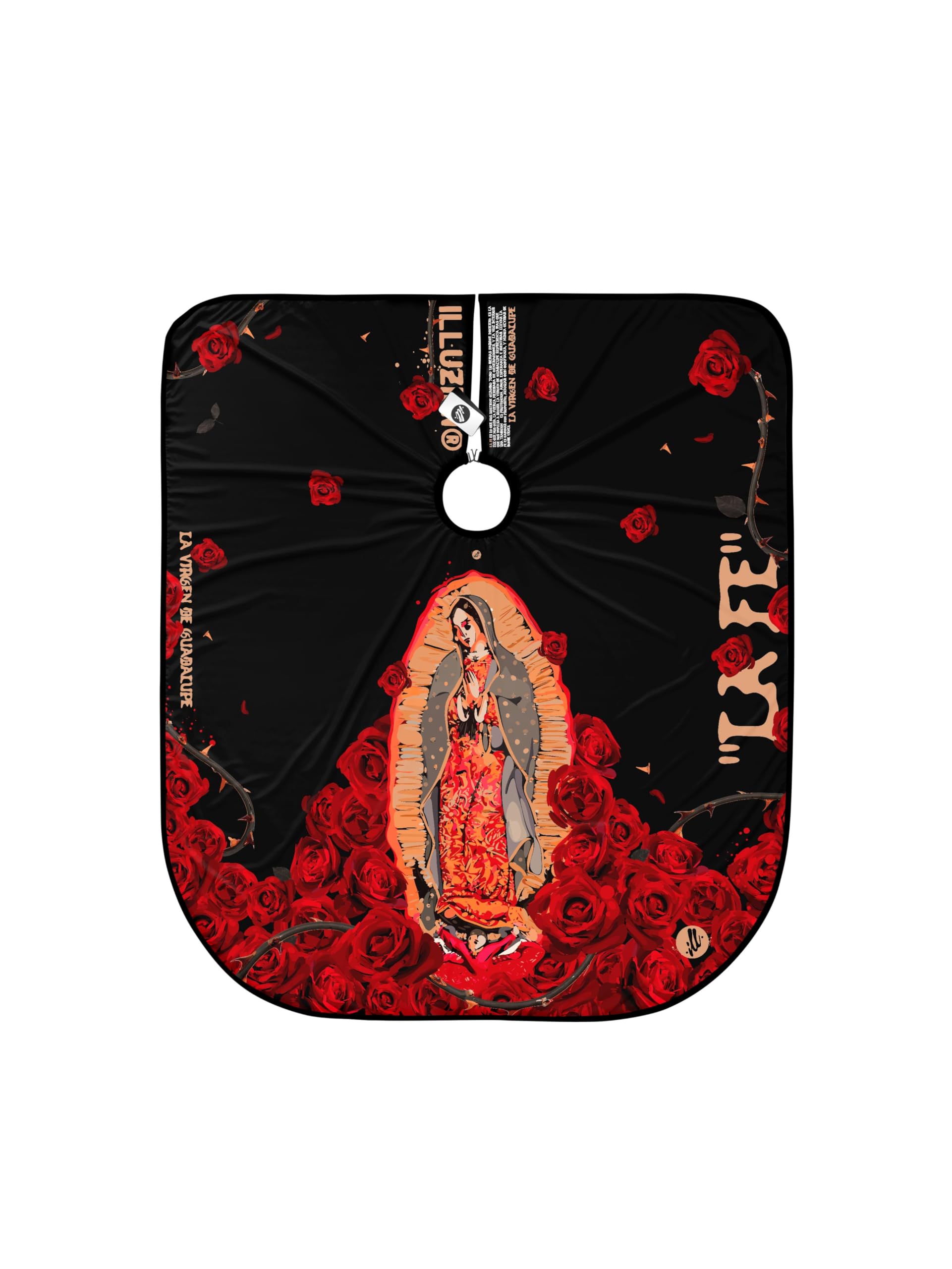 Illuzien Noche La Fe PRO Barber Cape, Hair Cut Cape, Water-Resistant Barber Accessories, Professional Cape-image-14