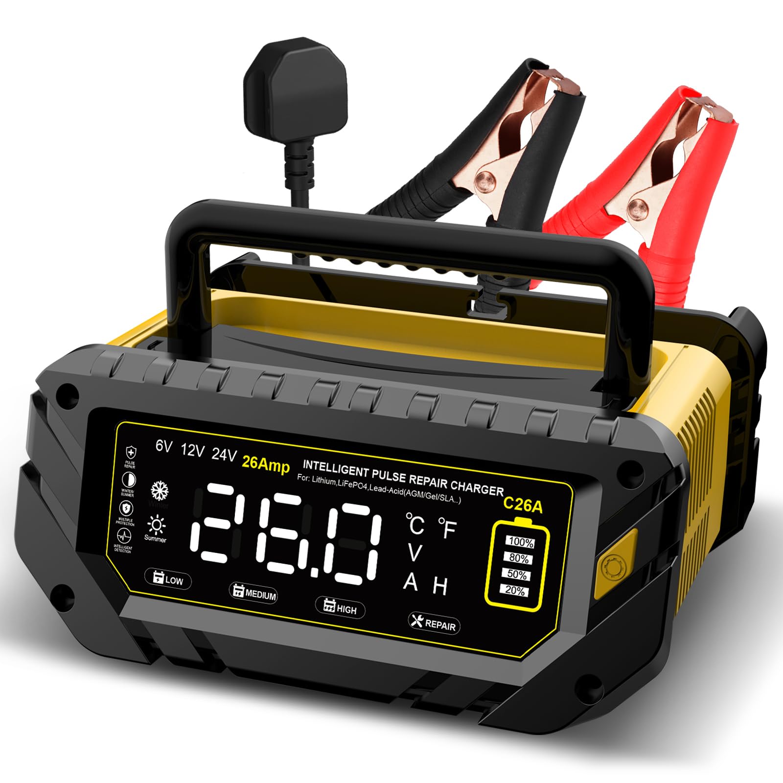 58,4V 10A LiFePO4-acculader voor 51,2V LiFePO4-accu, met intell – -DE