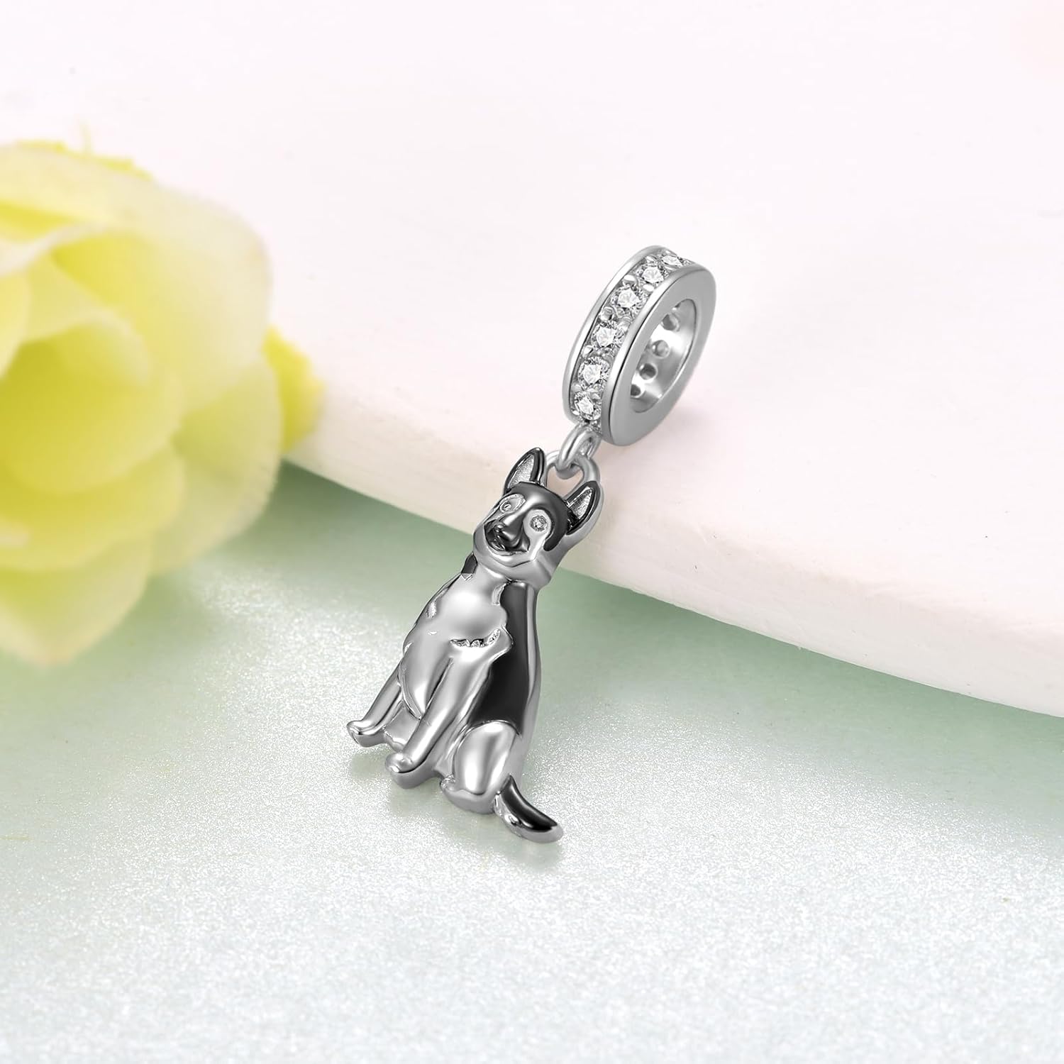 German shepherd Gifts 925 Sterling Silver German shepherd Charms Dog Jewelry Gifts for Women