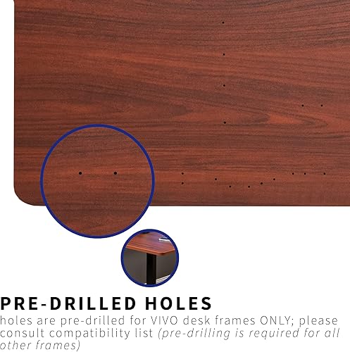Vista 37 de VIVO DESK-TOP72-36B - Mesa universal de 71 x 36 pulgadas para marcos de escritorio estándar y sentados a pie, altura ajustable, escritorio negro