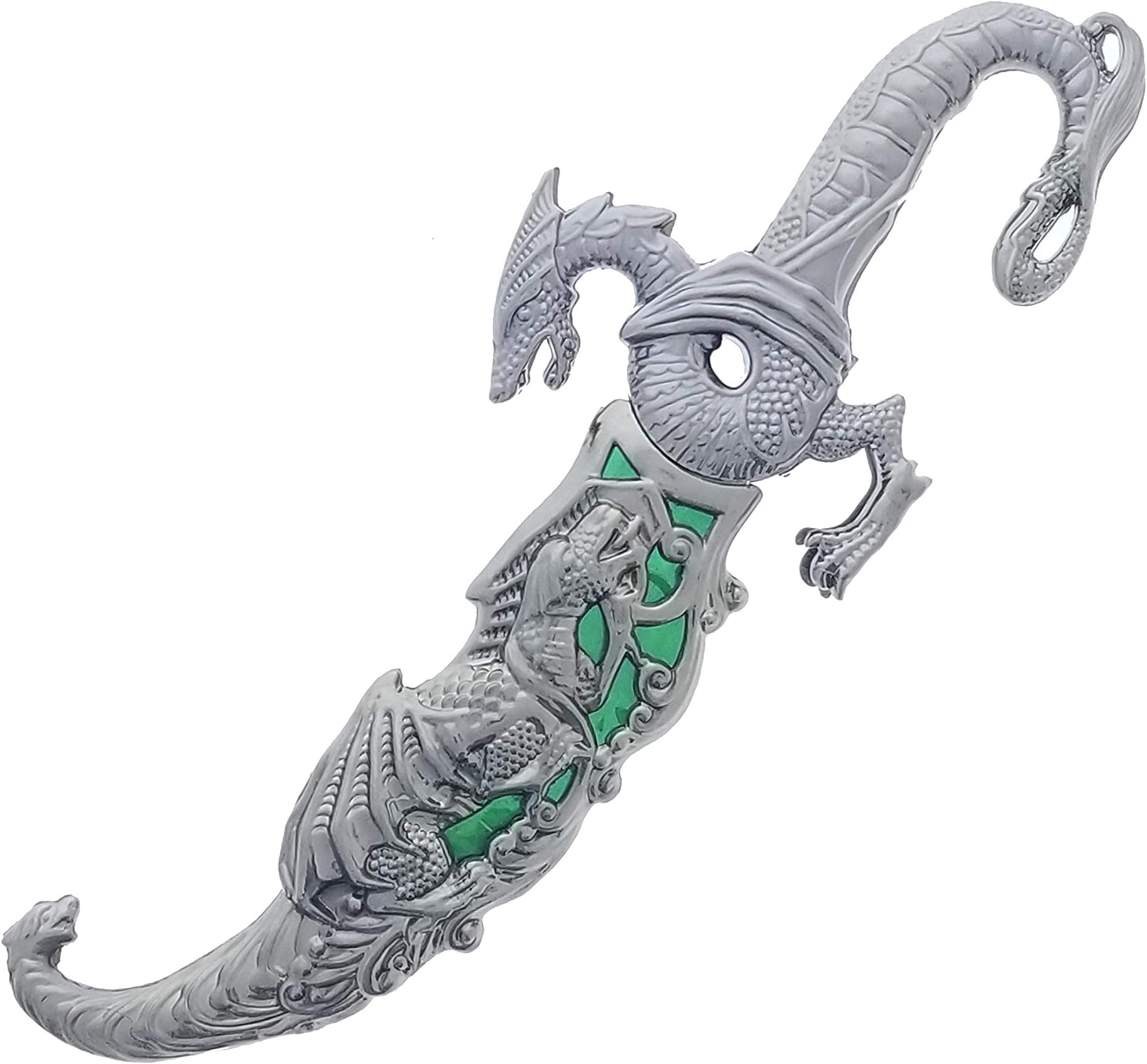 10" Fantasy Dragon Dagger. Fixed Blade Metal Handle and Sheath. for Colloction, and Gifts.