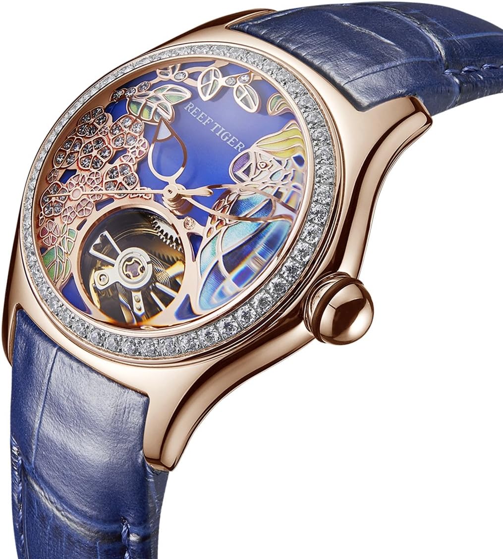 ساعت مچی زنانه ریف تایگر مدل ORGA7105-PLLD با بند چرمی