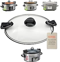 7 Quart Slow Cooker Oval Glass Lid Replacement, Compatible for Crock Pot 7 Quart Slow Cooker Model: CPSCVTS70LL-S, SCCPVLF710-S, CPSCVC70LL-B-122, pls see instruction before order