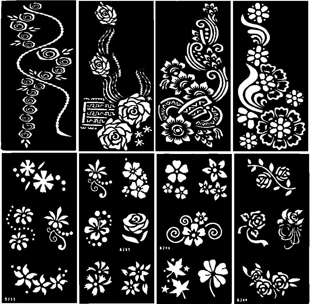 Ivana's Tatto Stencil for | Hand | Body | Face | Heena Art Temporary Tatto for Girls & Women, Design No. 1050-picture-46