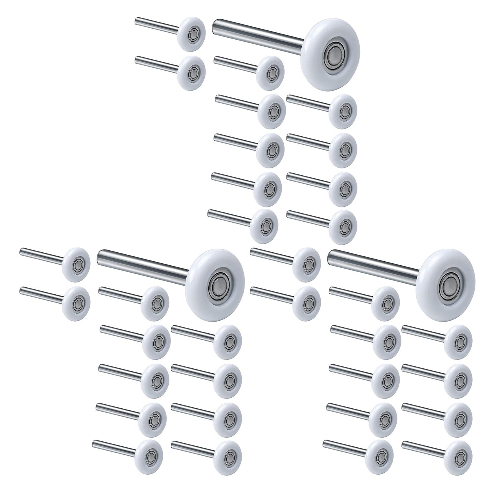 Jnchdghwa White 36Pack 2 Inches Garage Door Rollers, 6200Zz Bearing Nylon Garage Door Roller,For Residential And Commercial Garage Doors