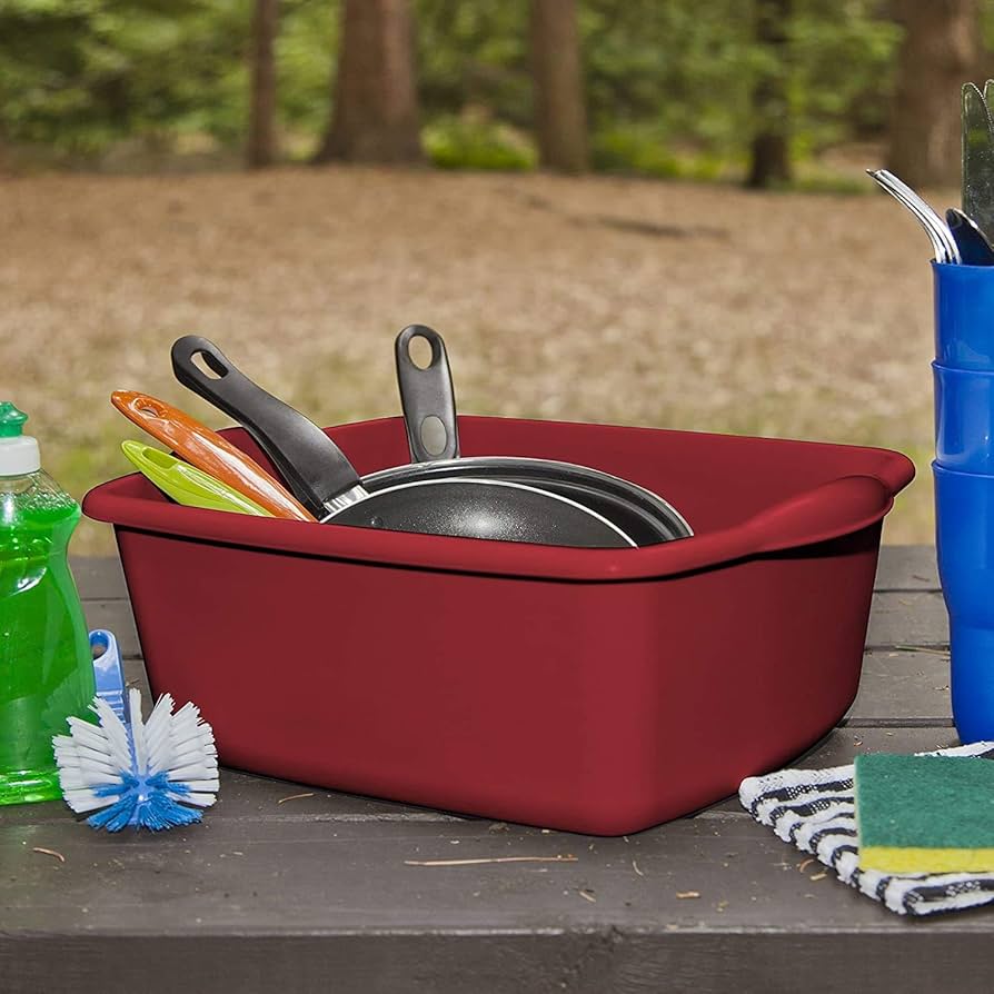 naspan ナスパン Sterlite 12 Quart Dishpan Basin, Multi-Purpose, 15 3/4