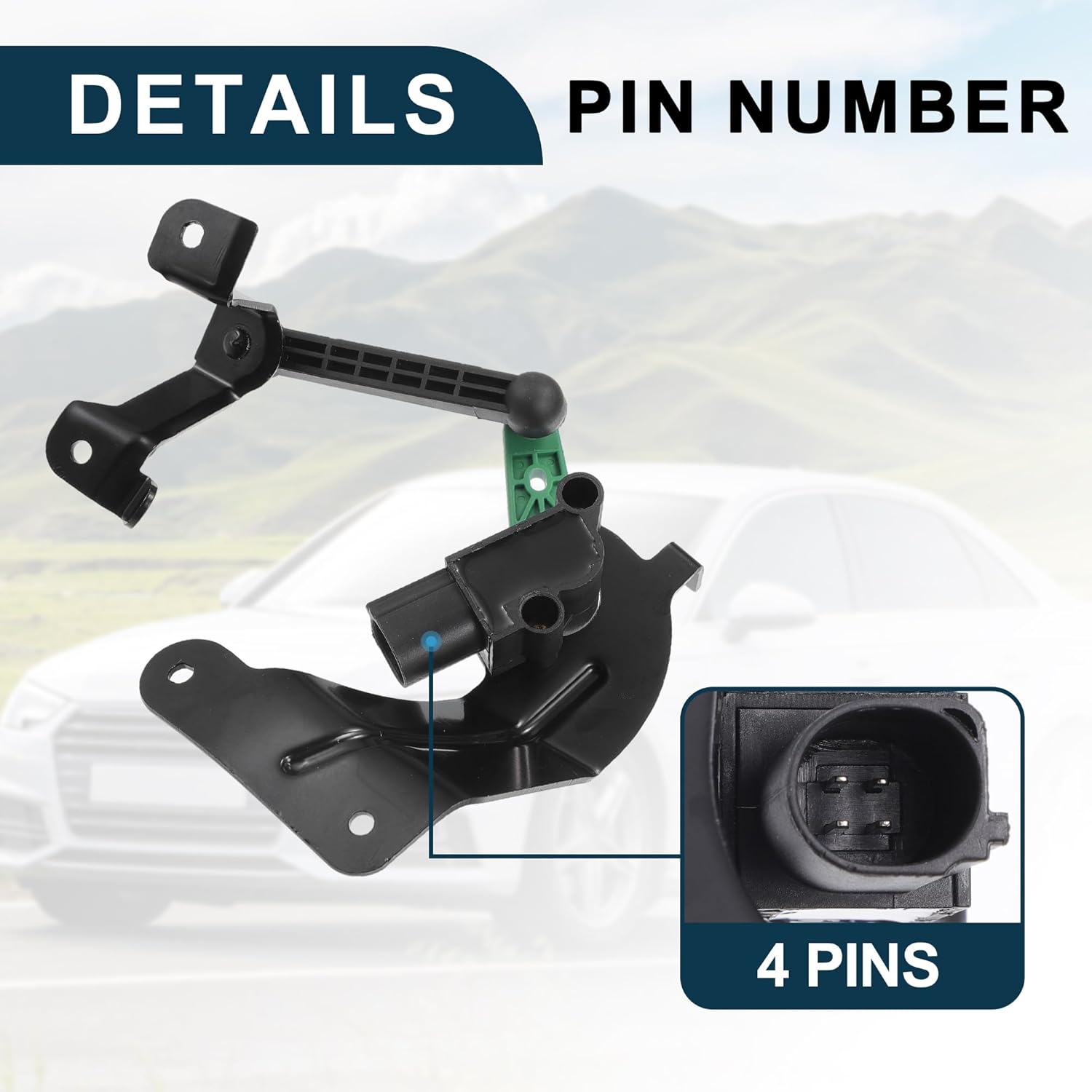 Air Suspension Ride Height Level Sensor for Audi A3 2015-2020 No.5Q0512522F | Rear Right Height Level Sensor 1 Pc