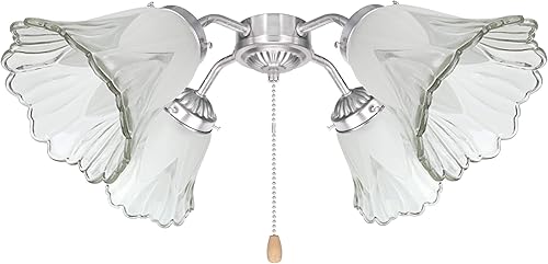 Miniatura 3 de Aspen Creative 23160-4A - Pantalla de cristal de repuesto para ventilador de techo transparente y arenado, 2-1/8 pulgadas, 5-1/4 pulgadas de