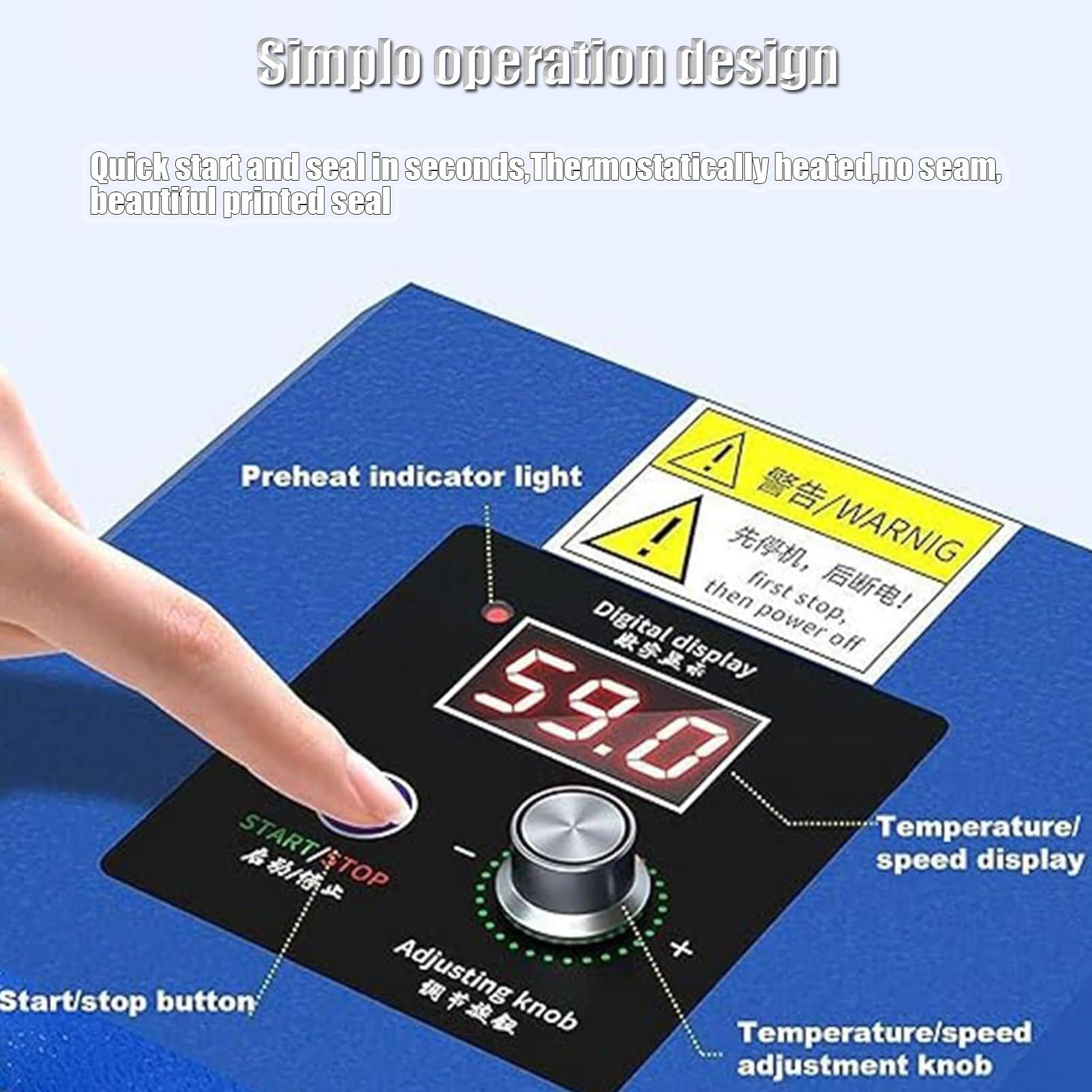 Máquina automática de sellado térmico de 300 W, sellador de banda continua para embalaje de alimentos, sellador industrial de bolsas de plástico de 5 m/min (220 V), fiable y eficiente