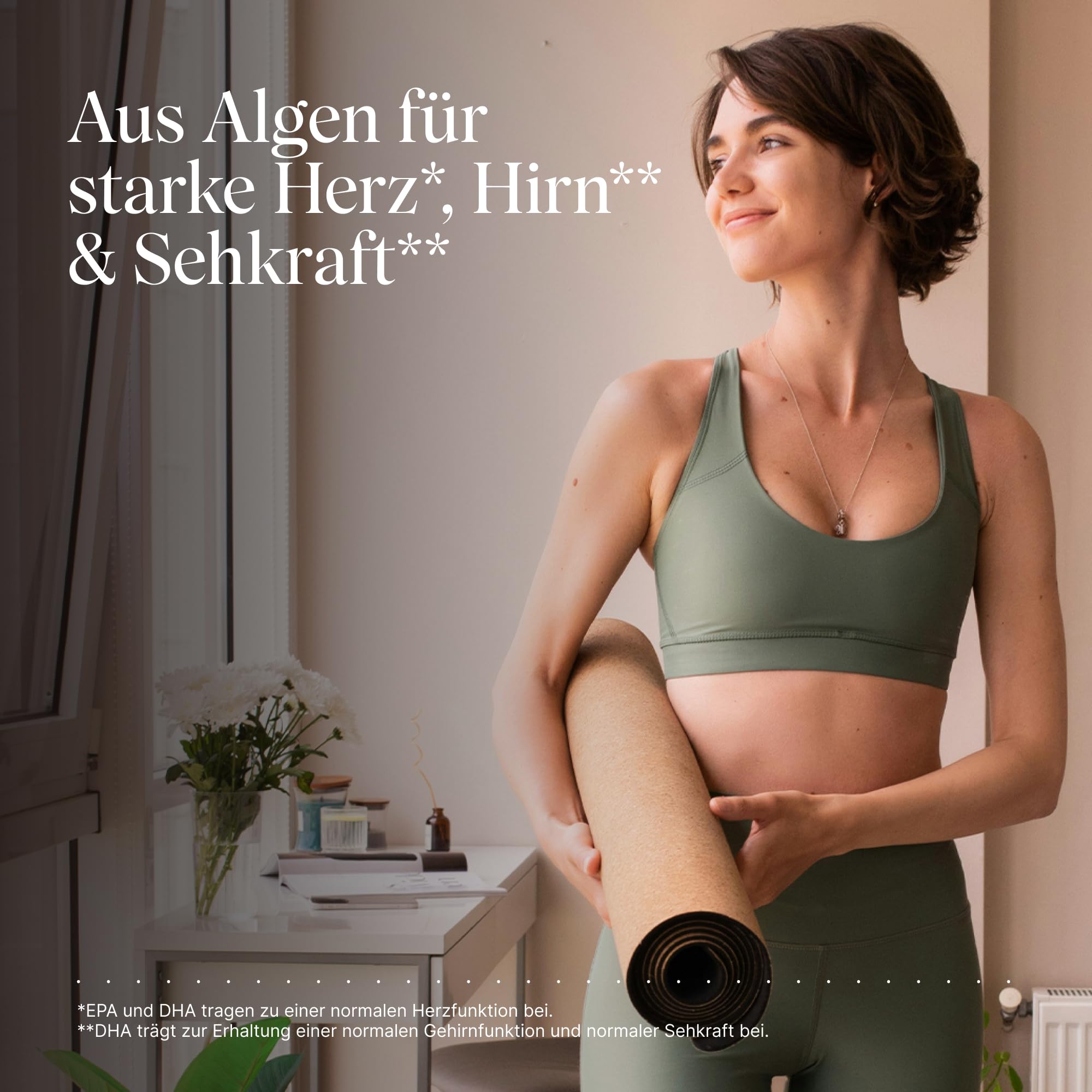 VETAIN Omega 3 Vegan - 963 mg Algenöl pro Tagesdosis: 300 mg DHA + 150 mg EPA - Hochdosiert, ohne Carrageen & künstliche Zusätze - Geschmacksneutral - produziert in Deutschland - 180 Kapseln