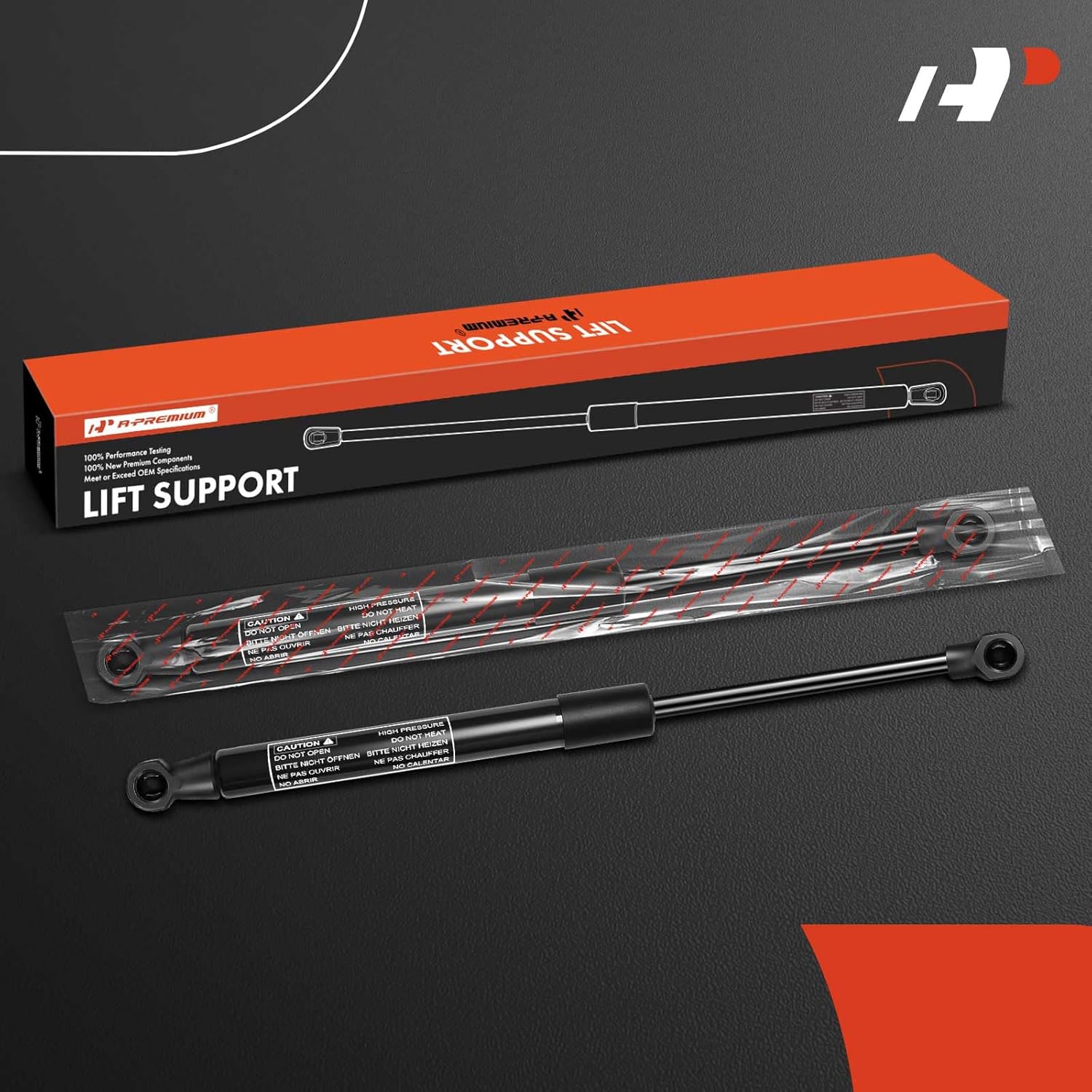 A-Premium Rear Window Glass Lift Supports Shock Struts Compatible with Select Land Rover Models - LR3 2005-2009, LR4 2010-2016, Sport Utility - Replace# 351333(2PC Set)