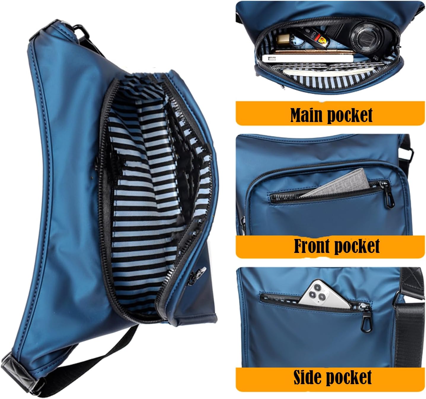 Sling Backpack Crossbody Sling Bag Shoulder Bag for Women Men, Travel Hiking Adjustable Chest Bag Casual Daypack - Image 5