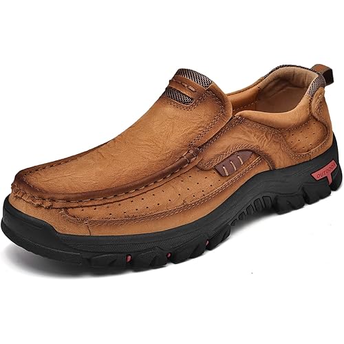 Men Casual Shoes Leather Slip On Loafers Walking Shoes for Work Office Dress Outdoor