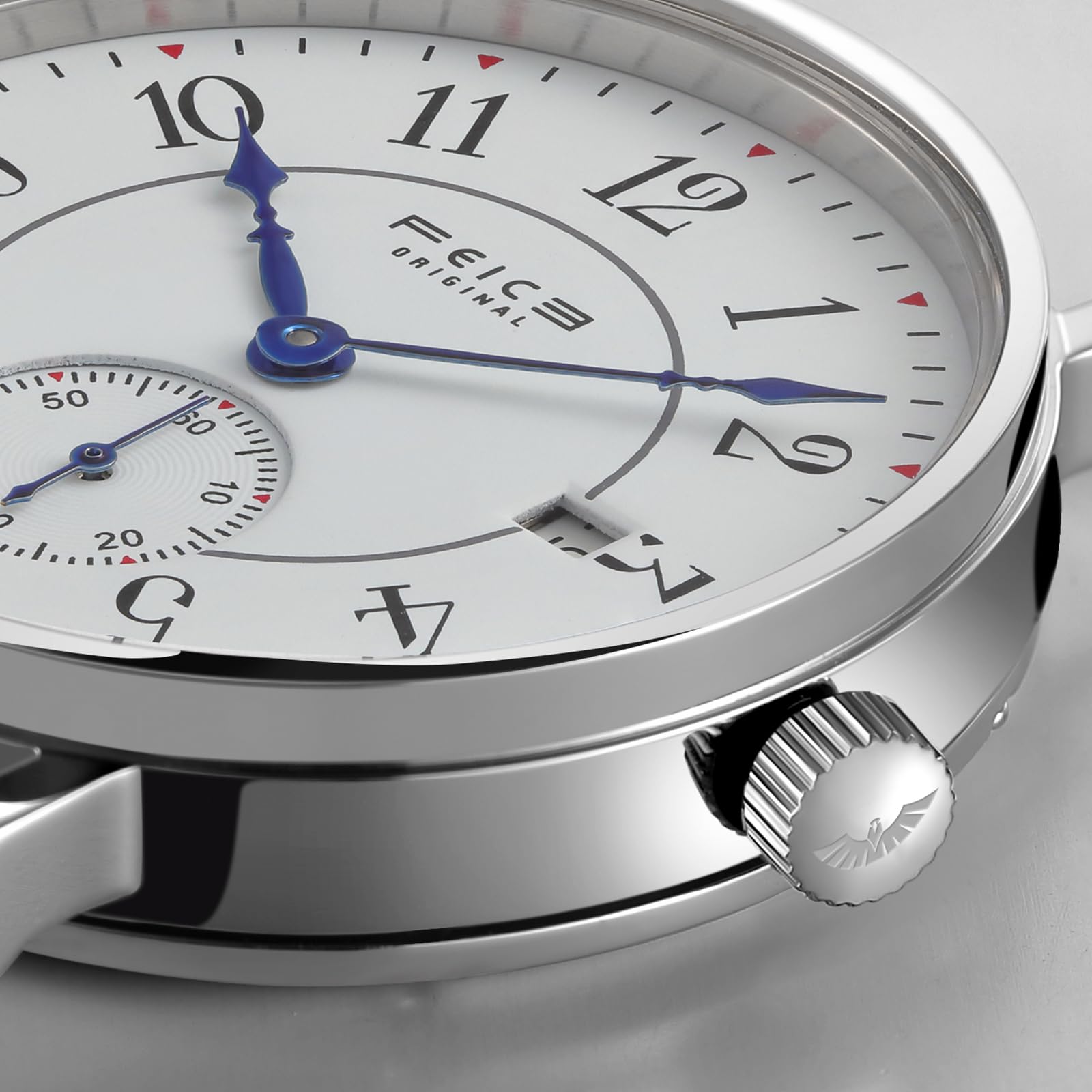 FEICE FM211 Unisex Uhr Mechanische mit Saphirglas Lederarmband Ø38mm | Automatikwerk Armbanduhr, Arabische Ziffernanzeige, Sekundenanzeige-Hilfszifferblatt