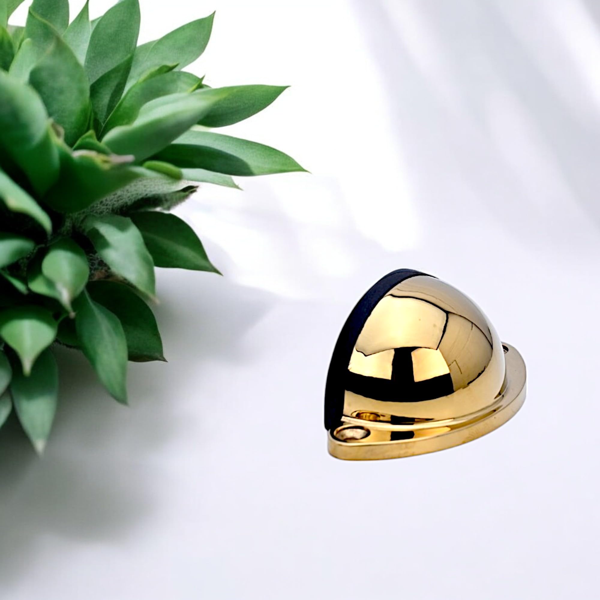 Floor Mount Magnet Door Stopper, Magnets Door Stops Wall Prop Hold Open Doorstop, for Home Office Bedroom Door Stop (1, Brass ANTIQ MATT) — Amazon image 10