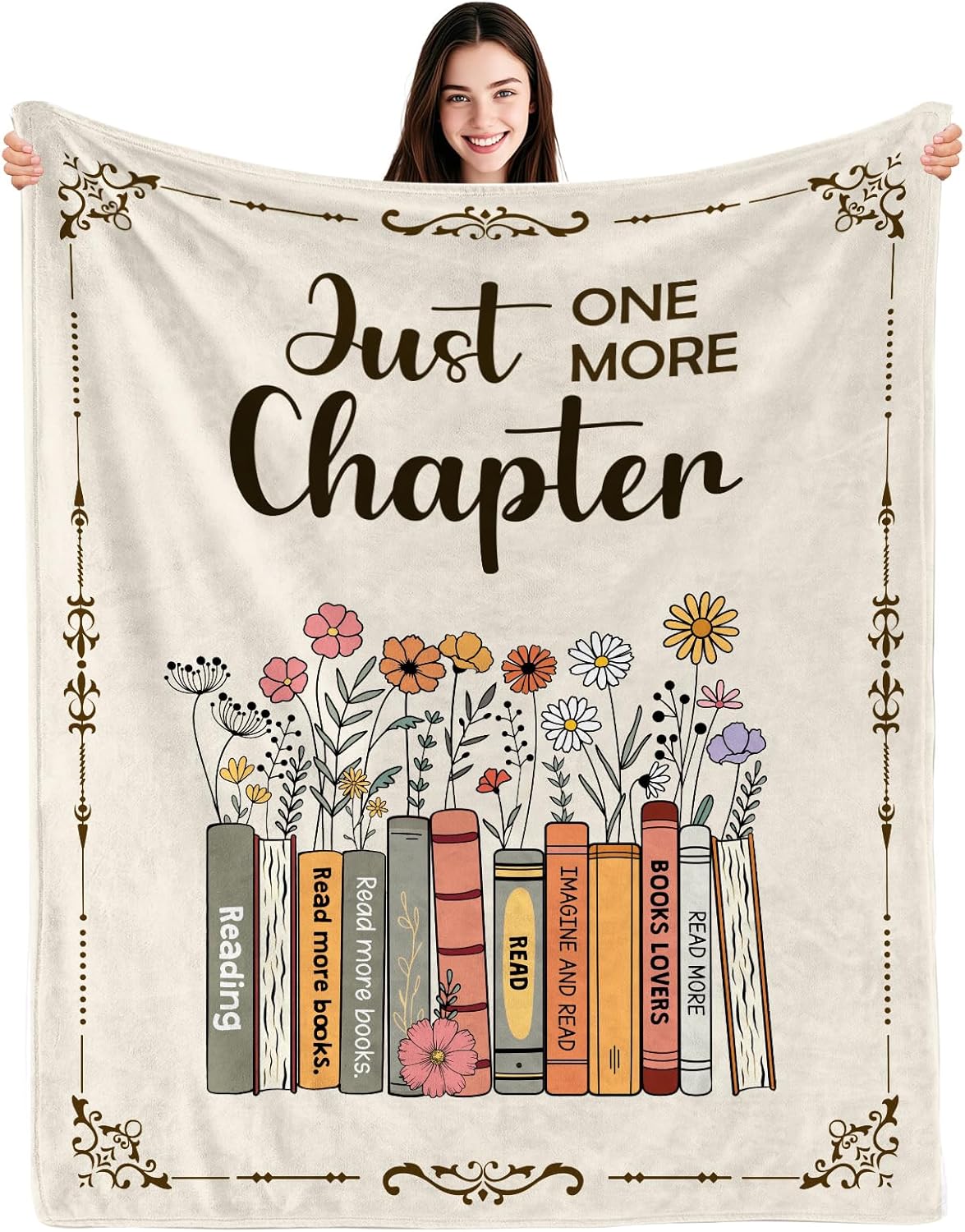 Book Lovers Gifts Blanket - Reading Gifts for Book Lovers, Books Lover Gift for Women, Reading Books Blanket for Women, Bookish Gift for Reader Bookworm, 80"x60"