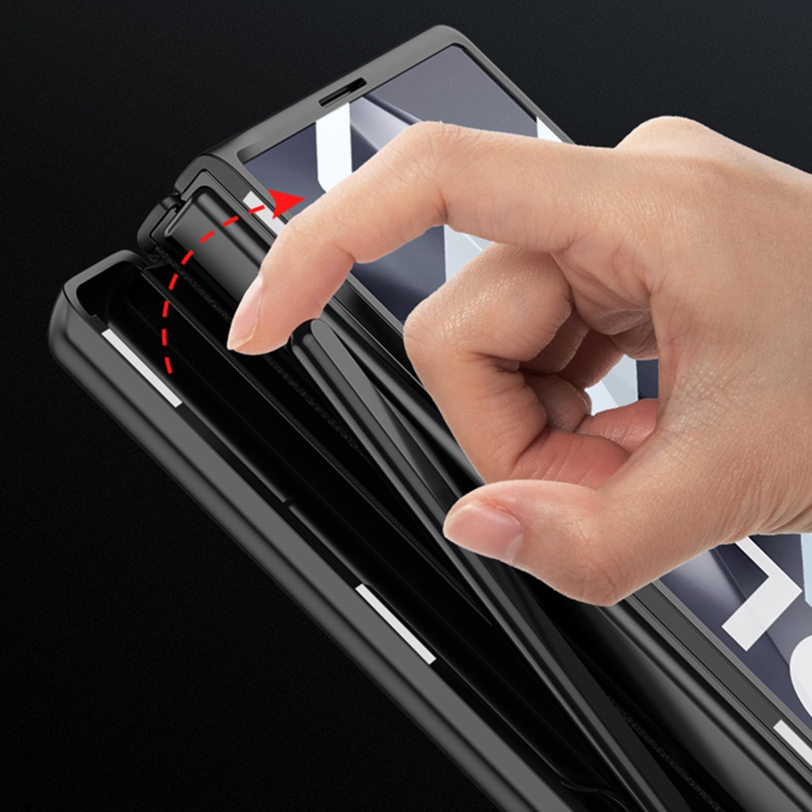 Custodia per Samsung Galaxy Z Fold 6, Protezione con Cerniera Magnetica in PC Rigido, Pellicola Protettiva Trasparente per Lo Schermo, Supporto Regolabile, Custodia Sottile E Sottile,Grey
