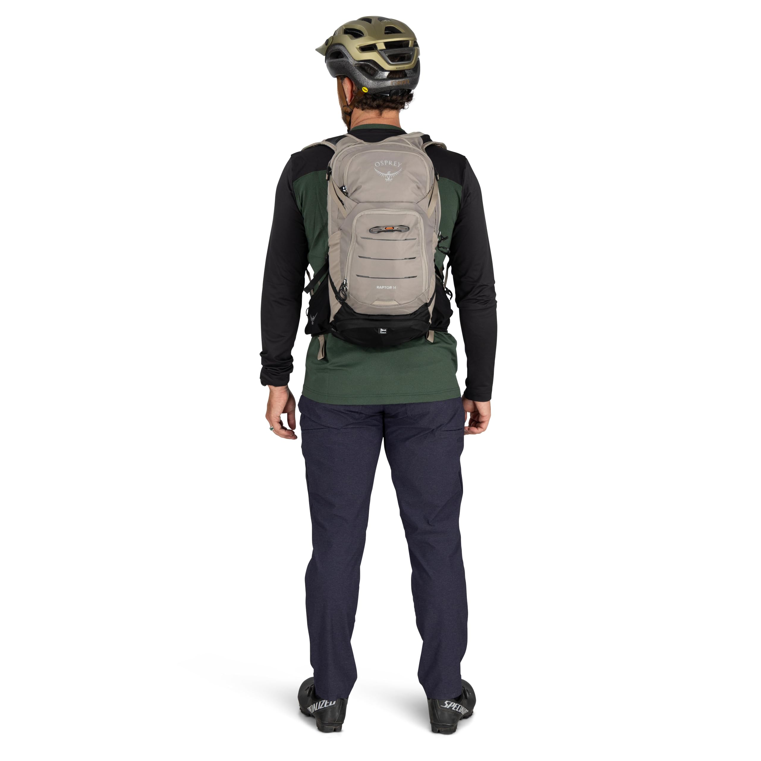 Osprey Raptor 14L Sac à Dos VTT pour Homme avec réservoir hydraulique, Fronton Gris, Taille Unique, Sac à Dos VTT avec réservoir hydraulique