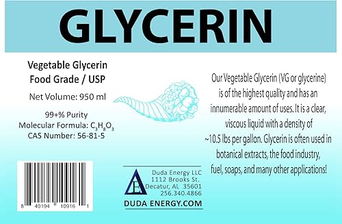 Miniatura 3 de Glicerina USP de calidad alimentaria 99.7%, derivado puro de glicerina de sojavegetal