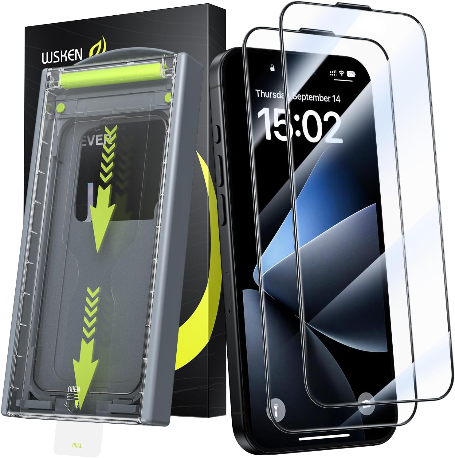 for iPhone 16 Pro Screen Protector - [Top 9H+ Tempered Glass] [Zero Bubble] [Auto Dust-Remove] HD Military Grade 10X Shatterproof Full Coverage Protection Easy Install, 2 Pack