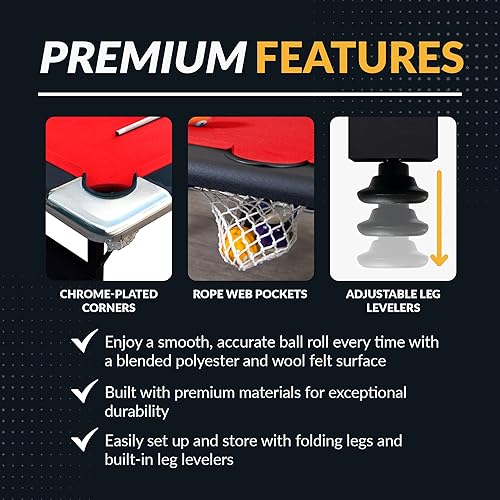 Miniatura 5 de Hathaway Fairmont mesa de billar portátil