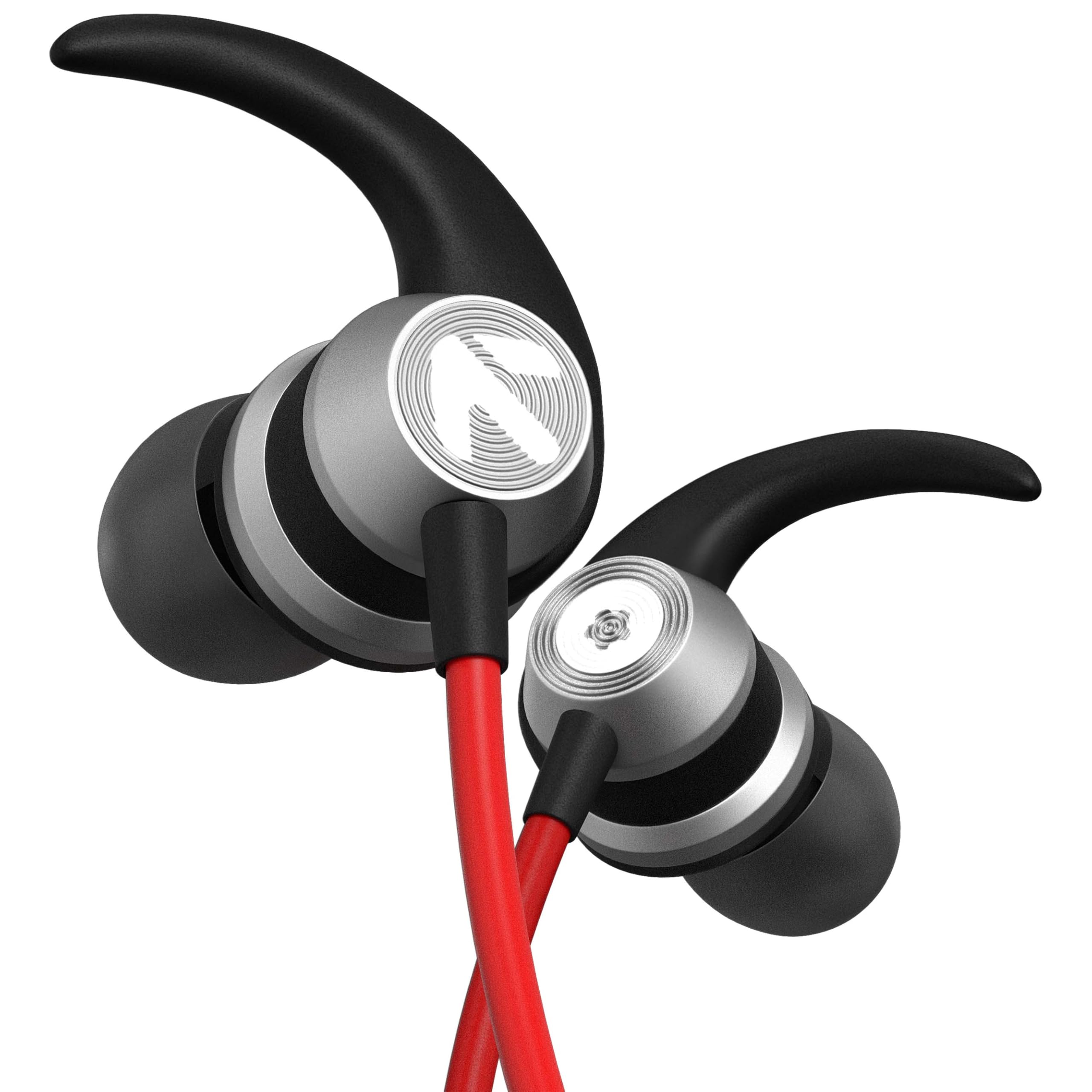 Boult Audio BassBuds X1 in-Ear Wired Earphones with 10mm Extra Bass Driver and HD Sound with mic(Red)