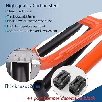 Bumper Frame Motorcycle Crash Bar Engine Guard Side Tank Protector For K & T & M Duke 2002020-2024 Duke 250 Duke 390 2017-2023 Accessories DUKE390 Drop Protection Frame Bar Black