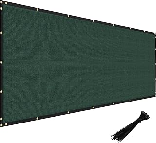 Windscreen4less 6x50 ft Green Privacy Fence Screen - Heavy Duty Mesh for Yard Pool Garden Privacy, Windblock & Shade