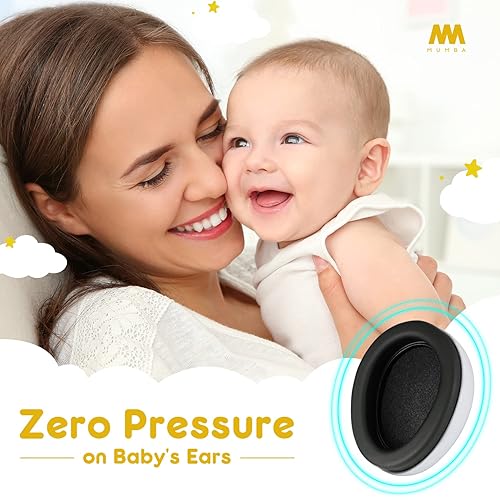 Miniatura 66 de Auriculares con cancelación de ruido para bebés y niños pequeños, orejeras Mumba para bebés, de 3 a 24 meses en adelante Cielo/Amarillo