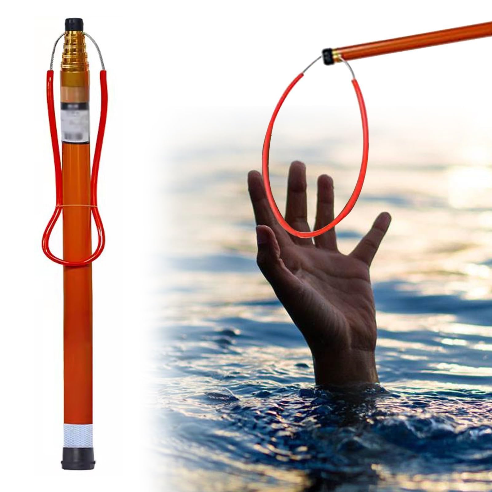 Poste de piscina de fibra de vidrio telescópico ajustable hasta 6,4 m