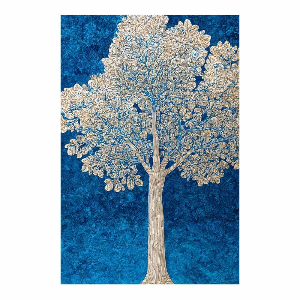 HOQIU Tree Of Life Wall Art Planet glowing tree canvas prints, nature wall art, for Bathroom Home Office Decor(Multicolor)-30x40cm Unframed