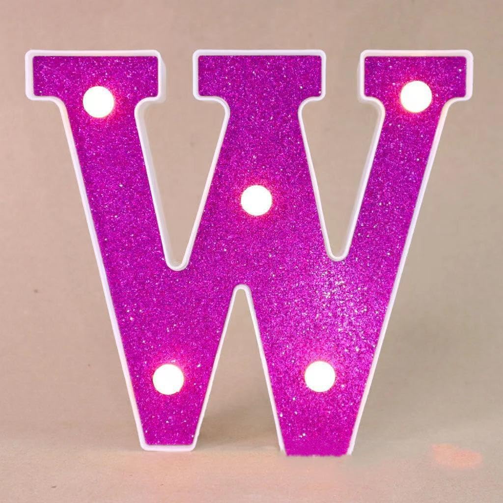 LED Marquee Letter Lights, Light Up Letters Glitter Alphabet Letter Sign Battery Powered for Night Light Birthday Party Wedding Girls Gifts Home Bar Christmas Decoration