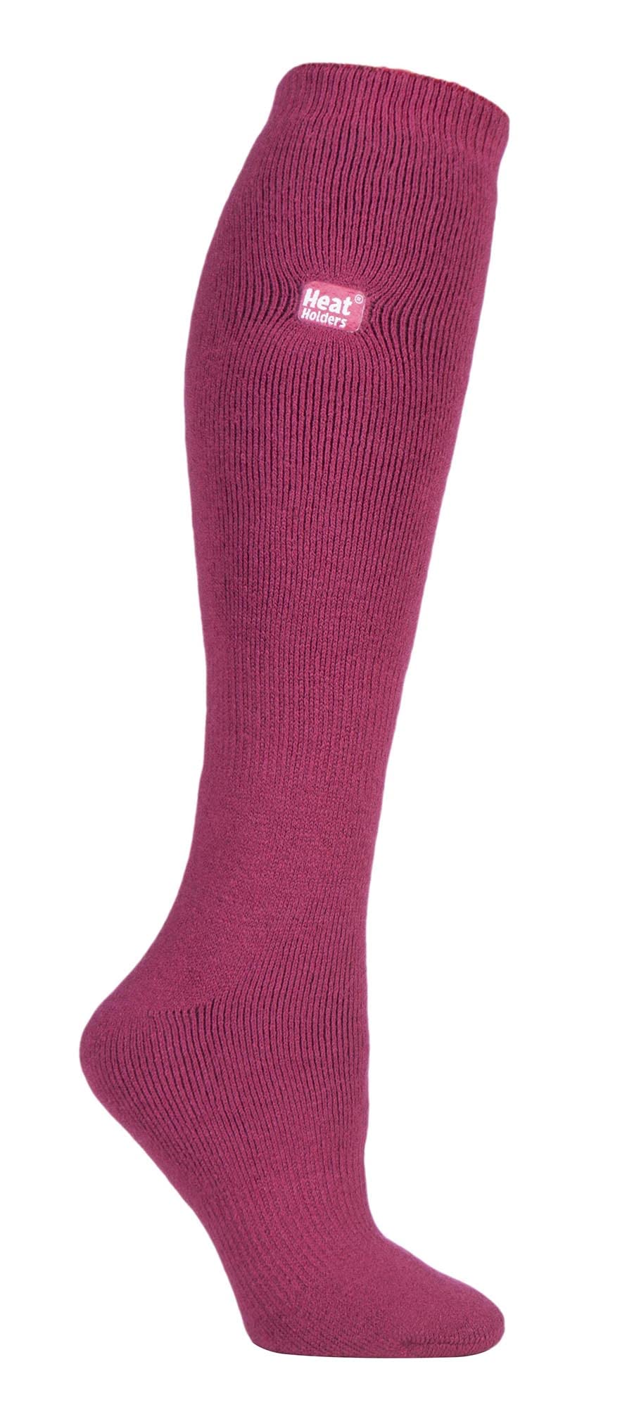 Heat Holders Women's Raspberry Lite - Thin Extra Long Knee High 1.6 Tog Patterned Winter Warm Thermal Socks (4-8 Uk, )