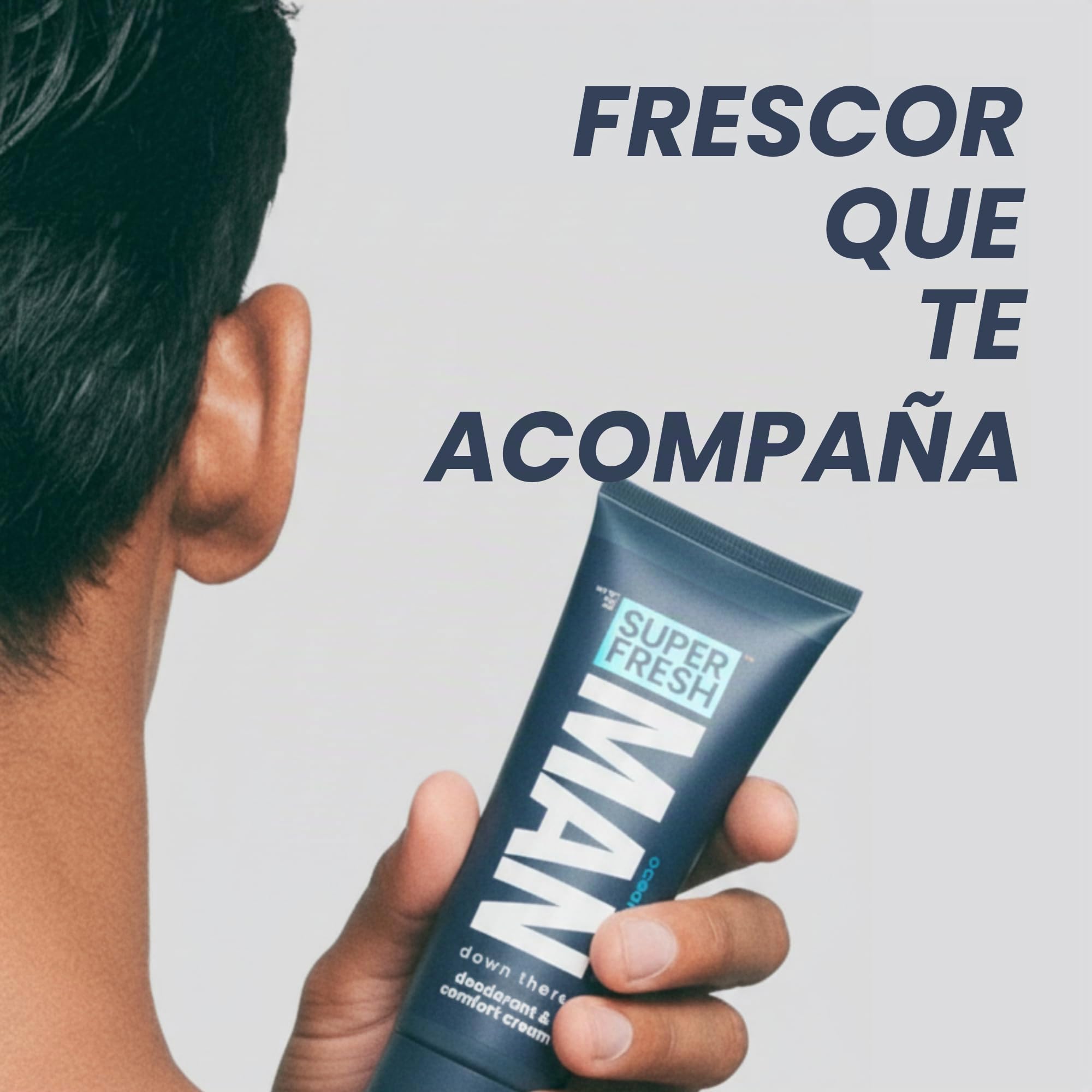 Super Fresh Man Parts Ball Deodorant for Men - Deodorizing Lotion with Aloe - Talc-Free, Paraben-Free, Aluminum-Free, CLEAR PROTECTION - 4 fl oz Tube