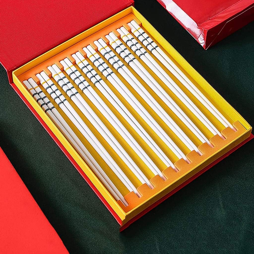 baguette japonaise cooking chopsticks Baguettes avec coffret cadeau, coffret cadeau baguettes en porcelaine japonaise, 10 paires de baguettes réutilisables en céramique(Color:1,Size:)