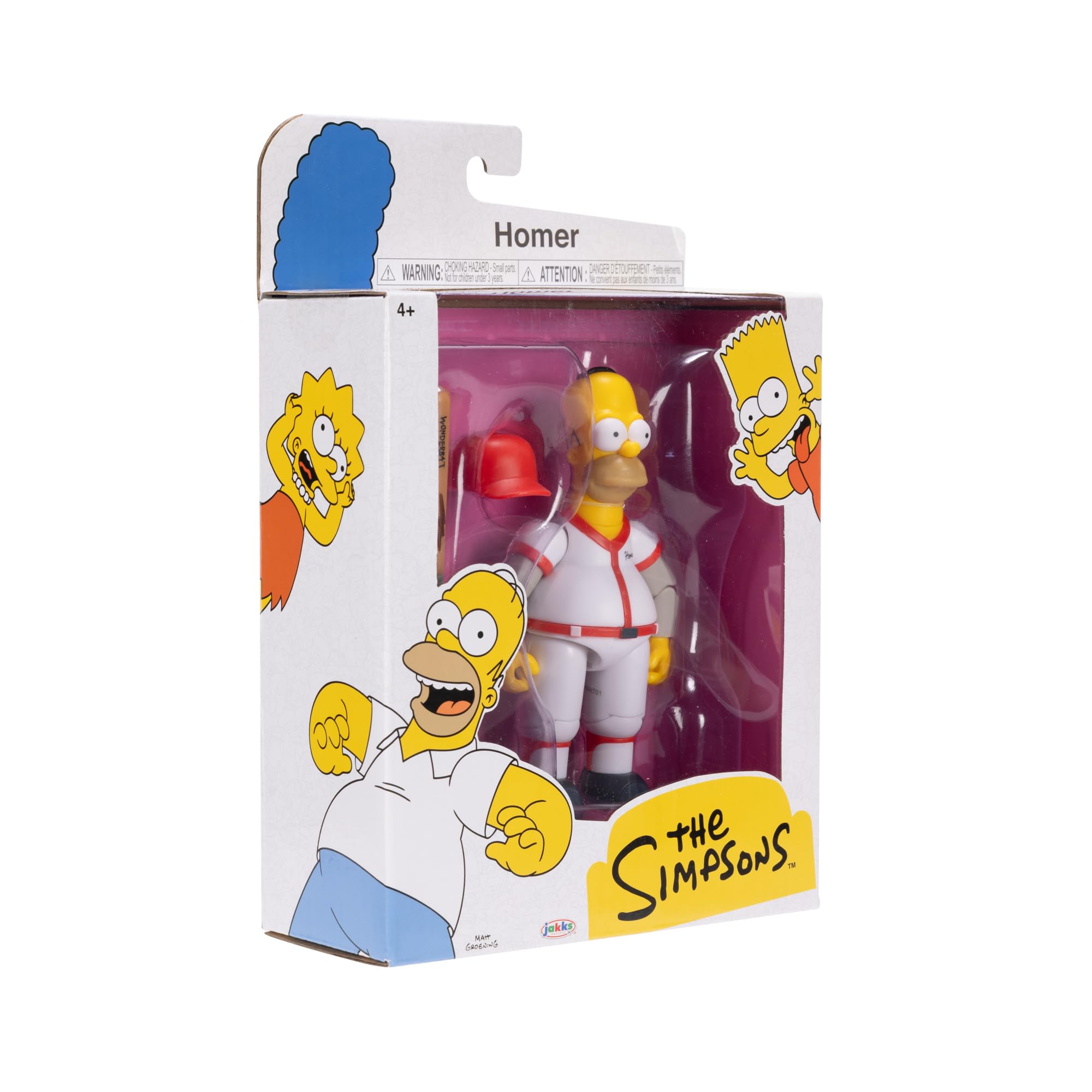 The Simpsons Action Figure da baseball Homer da 12,7 cm, con mazza e cappello rimovibile Wave #3